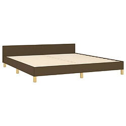 Acheter vidaXL Cadre de lit sans matelas marron foncé 180x200 cm tissu