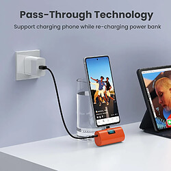 SANAG Batterie Externe Pour Iphone 16/15 Series, 5200Mah Usb C Power Bank À Charge Rapide Ultra-Compact Et Léger Batterie Portable Écran Lcd Chargeur Portable Pour Iphone 16/15/15Plus/15Pro Samsung-Orange pas cher