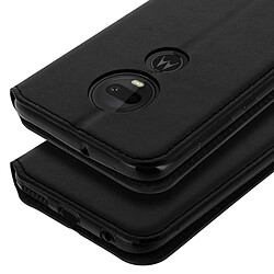 Avizar Housse Motorola Moto G7 / G7 Plus Étui Folio Fonction Support Vidéo Noir pas cher