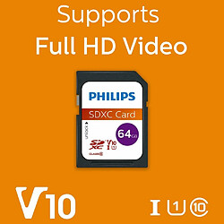 Philips Carte mémoire SDXC 64 Go UHS-I U1 V10