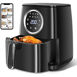 Aigostar Odin - Friteuse à air chaud 0% BPA. 1400W, capacité de 4.2L. 8 menus préprogrammés et mode manuel. Écran LED tactile