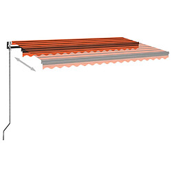 Avis Maison Chic Store banne | Auvent rétractable de porte | Marquise Brise-soleil automatique 450x350 cm Orange et marron -GKD26446