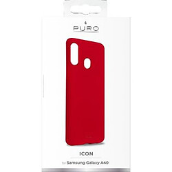 PURO Coque Semi-rigide Icon pour Galaxy A40 A405 Rouge