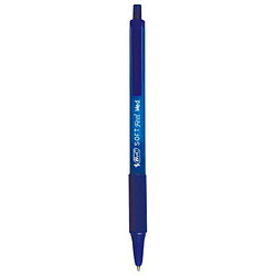 BIC Lot de 12 stylos à bille Soft Feel Clic Grip Largeur de trait 0,4 mm (Bleu)