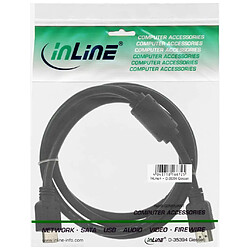 InLine® Câble HDMI, 19 broches mâle/mâle, noir, avec ferrite, 0,3m