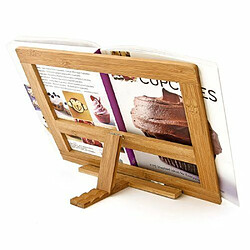 Relaxdays 10013077 Support pour Livre de Cuisine Pupitre de Lecture Bambou 32 x 24 cm pas cher