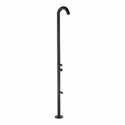 Sined Quartu Douche Dexterieur En Inox 316l Avec Lavepieds h 2289 Cm Noir Satine