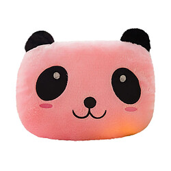 Universal Oreiller panda lumineux peluche jouet géant poupée panda lumineux Saint Valentin couleur oreiller panda lumineux oreiller de luxe 2021 | oreiller en peluche (rose)