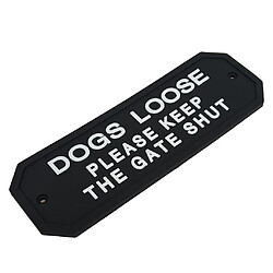 Plaque signalétique de plaque de porte de mur de jardin flexible Plaque Plaque DOGS LOOSE_1 pas cher