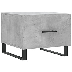 Maison Chic Table basse,Table Console Table d'appoint, Table pour salon gris béton 50x50x40 cm bois d'ingénierie -MN47501