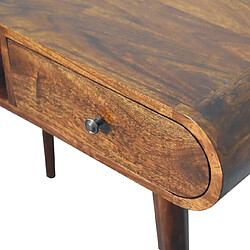 Artisan Furniture Table console ouverte en bois massif noyer avec 1 tiroir, couloir pas cher