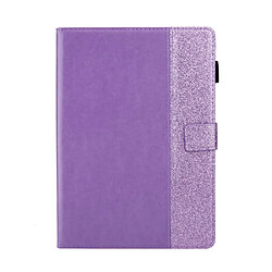 Etui en PU Bling pailleté avec support et porte-carte violet pour votre Tablet 10 pouces