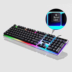 Avis Kit Souris Clavier Filaire Gaming Arc-en-ciel Rétroéclairé Pour Ordinateur Noir