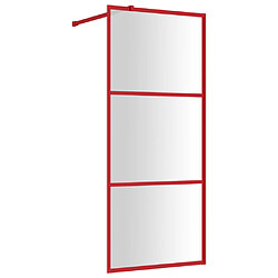 Maison Chic Paroi de douche | Écran de douche | Cloison de douche avec verre ESG transparent rouge 80x195 cm -GKD11460