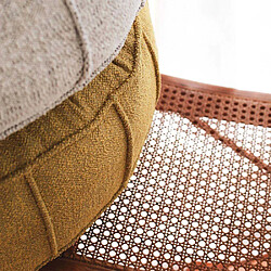 Acheter Hanah Home Coussin de sol effet bouclette Teddy jaune.