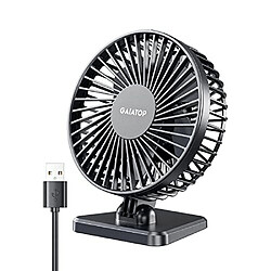 Avis Ventilateur de Bureau USB, Petit Mais Puissant, Portable Silencieux Ventilateur Personnel de Bureau à Vent à 3 Vitesses, Mini Ventilateur de Table de Réglage pour Un Meilleur Refroidissement, Voiture de Bureau à Domicile