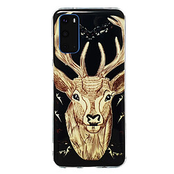 Coque en TPU noctilucent imd motif élan pour votre Samsung Galaxy S20