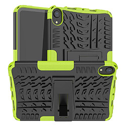 Coque en TPU texture de pneu, antichoc avec béquille vert pour votre Apple iPad mini 6 (2021)