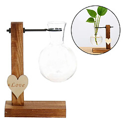 Acheter Décor De Bureau De Cadre En Bois Transparent De Vase De Plante Hydroponique De Pot De Fleur A