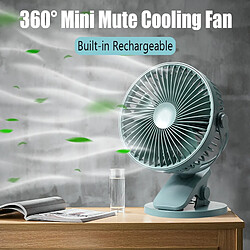 Avis Universal Ventilateur USB rechargeable 1800mAh Mini ventilateur de bureau 3 vitesses super refroidissement silencieux Voiture de bureau Gadget de voyage Clip de refroidissement portable Fan | Gadget USB