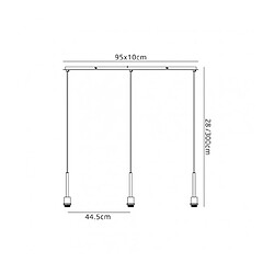 Avis Luminaire Center Suspension Baymont Nickel satiné 3 ampoules 28cm