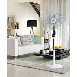 Rowenta Ventilateur sur pied 16''/40 cm avec Fonction Turbo Boost 70W blanc noir bleu