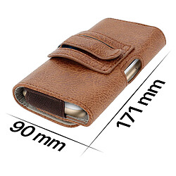 Acheter Avizar Étui Ceinture Smartphone Pochette Vintage Clip Porte-cartes Taille 3XL - Marron