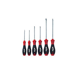 Perel Softfinish phillips/pozidriv jeu de tournevis - 6pcs lames rondes - wiha - 311 k6