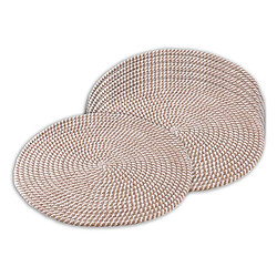 Aubry Gaspard Set de table rond en jute (Lot de 6).