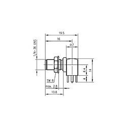 TELEGÄRTNER connecteur coaxial à angle droit femelle de SMA