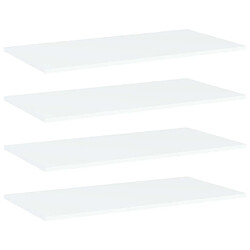 vidaXL Panneaux de bibliothèque 4 pcs blanc bois d’ingénierie