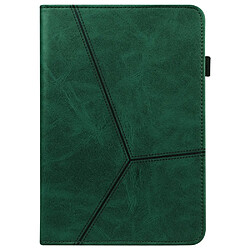 Etui en PU motif de lignes, réglable, antichocs avec support et porte-carte, vert pour votre Oppo Pad