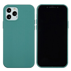 Coque en silicone couleur unie aiguille de pin vert pour votre Apple iPhone 13 Pro Max 6.7 pouces