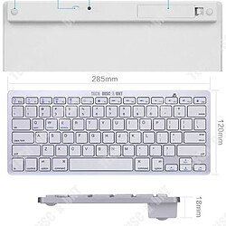 Tech Discount TD® Clavier sans fil Silencieux Bluethooth QWERTY Ultra mince Ergonomique ordinateur Windows IOS Iphone Ipad Etanche Noir Tendance