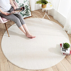 Avis Universal Tapis rond japonais de 120 cm salon maison chambre à coucher tapis canapé table basse tapis ordinateur chaise tapis de sol court tatami pour enfants | Tapis(blanche)