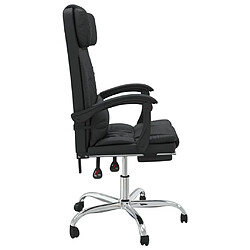 Acheter Maison Chic Fauteuil de massage inclinable de bureau,Fauteuil luxe de relaxation Noir Similicuir -MN78647