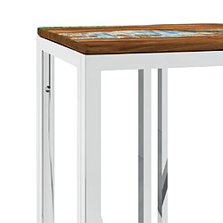 Acheter vidaXL Table console argenté acier inoxydable/bois massif récupération