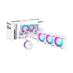 GIGABYTE Refroidisseur de CPU liquide AIO AORUS WATERFORCE X II 360 ICE 3 ventilateurs ARGB 120 mm, écran LCD couleur complet,