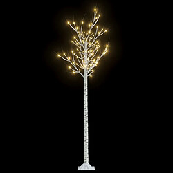 vidaXL Sapin de Noël 180 LED blanc chaud Saule 1,8 m Int/Ext