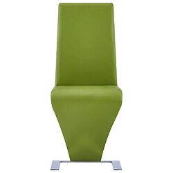 Avis Decoshop26 Lot de 2 chaises de salle à manger cuisine zigzag design contemporain synthétique vert CDS021162