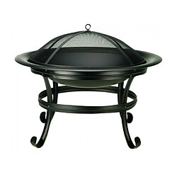 Acheter Brasero à bois Cheminée d'extérieur Fire Bowl Acier Ø 75.5 x H57 cm Chauffage Extérieur de Terrasse BBQ COLLECTION