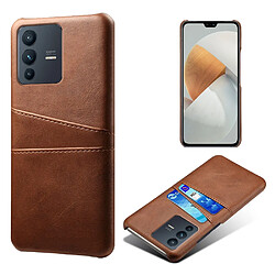 Coque en TPU + PU anti-griffes, marron pour Vivo S12/V23 5G