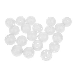 20 pièces Boules de golf en plastique perforées Perforated Practice Training Ball White