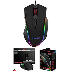 Advance Souris GAMER GAMING PRO GTA250 RGB Coque design 4800DPI