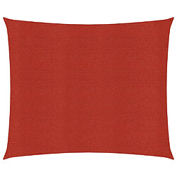 vidaXL Voile d'ombrage 160 g/m² Rouge 4x4 m PEHD