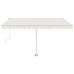 Maison Chic Auvent automatique | Store banne extérieur | Marquise avec capteur de vent et LED 400x350 cm Crème -MN57313