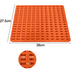 Acheter 1pc Silicone Tapis De Cuisson Poisson Os Pour Chien Chien Traite Bonbons Chocolat Moule Orange