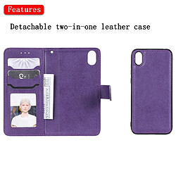 Acheter Wewoo Housse Coque Pour Huawei Honor 8s / Y5 2019 Étui de protection à rabat horizontal de couleur unie avec support et fentes cartes et portefeuille et cadre photo et lanière violet