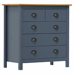 Maison Chic Commode Buffet - Meuble de rangement Hill Gris 79x40x80 cm Bois de pin solide -GKD34893