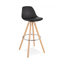 Kokoon Design Tabouret de bar design ANAU BLACK 42x43x95 cm